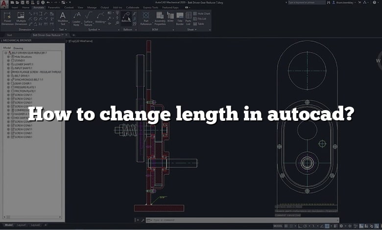 How to change length in autocad?