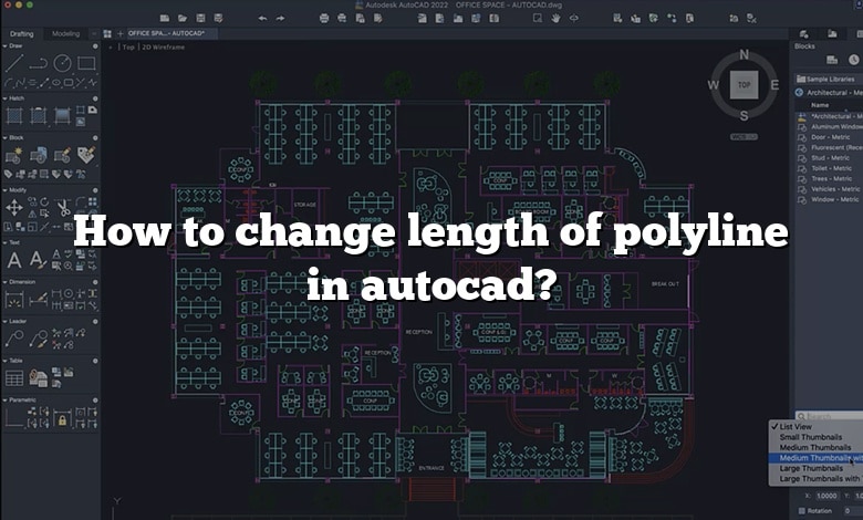 How to change length of polyline in autocad?