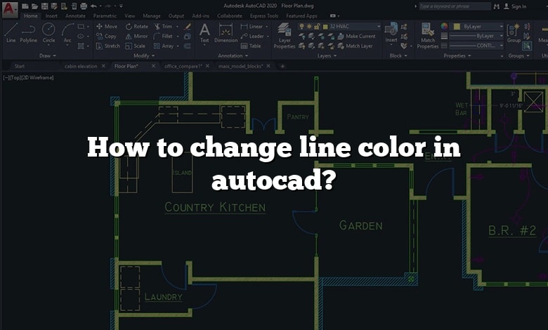 How to change line color in autocad?