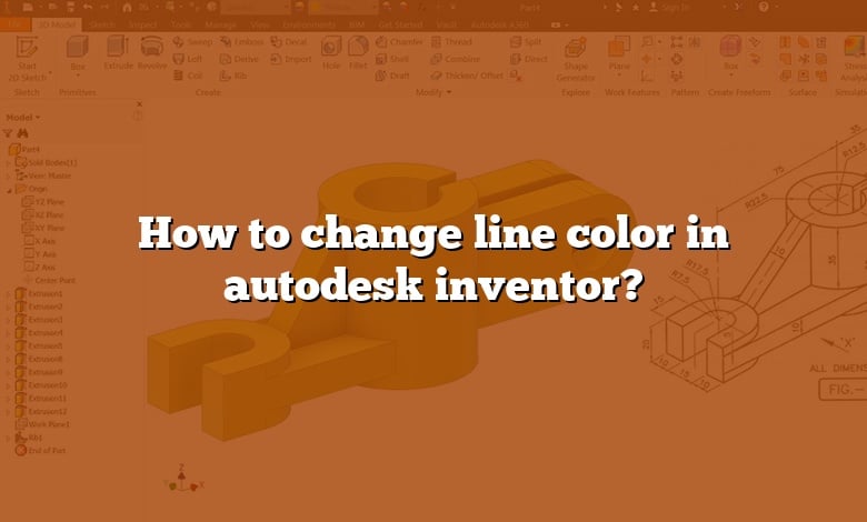 How to change line color in autodesk inventor?