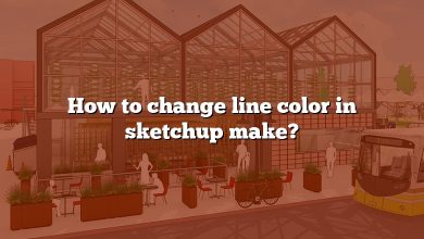 How to change line color in sketchup make?