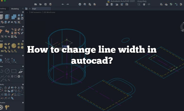 How to change line width in autocad?