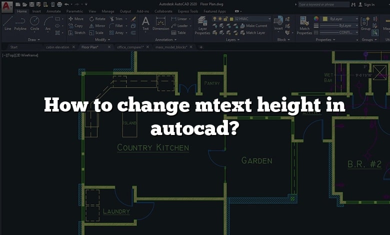 How to change mtext height in autocad?