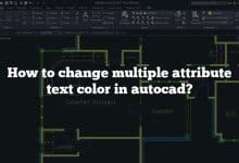 How to change multiple attribute text color in autocad?