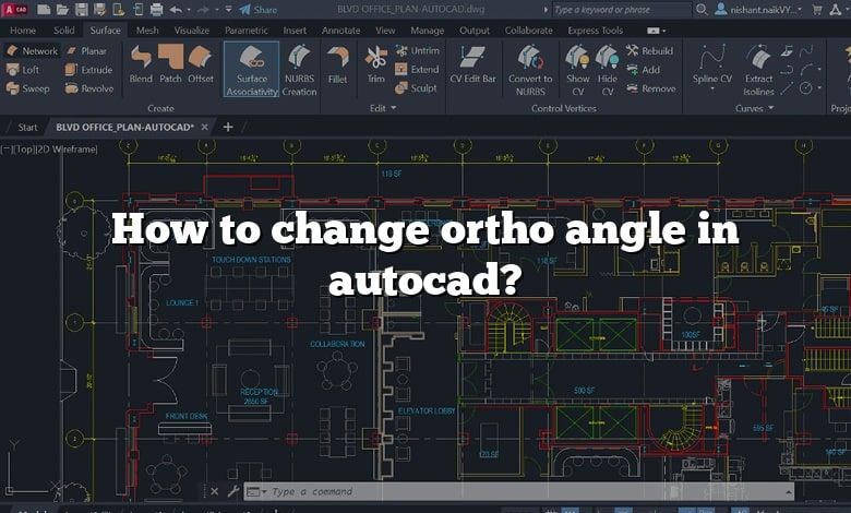 How to change ortho angle in autocad?