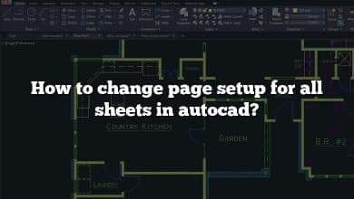 How to change page setup for all sheets in autocad?