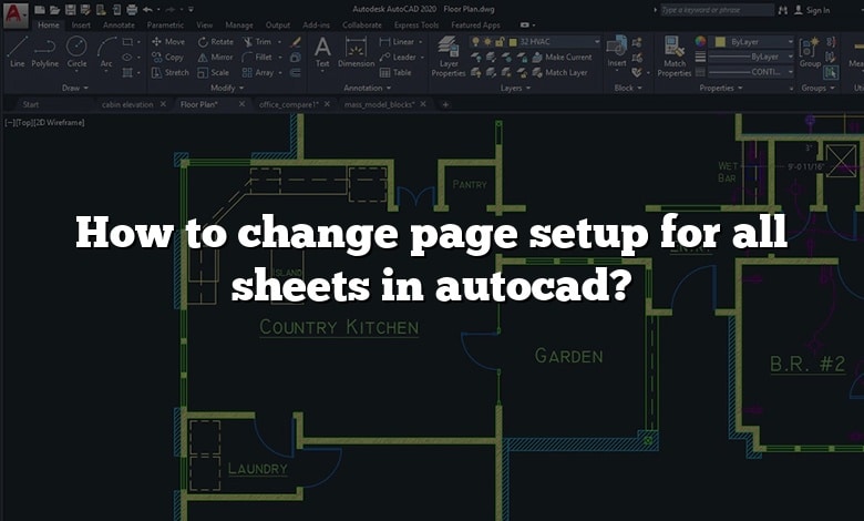 How to change page setup for all sheets in autocad?