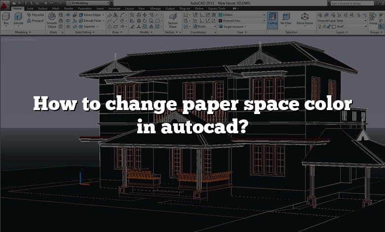 How to change paper space color in autocad?