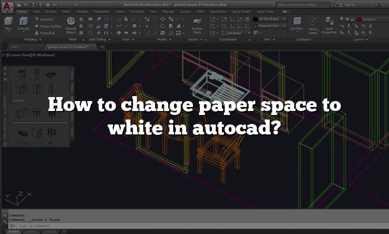 How to change paper space to white in autocad?