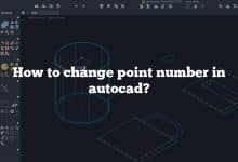 How to change point number in autocad?