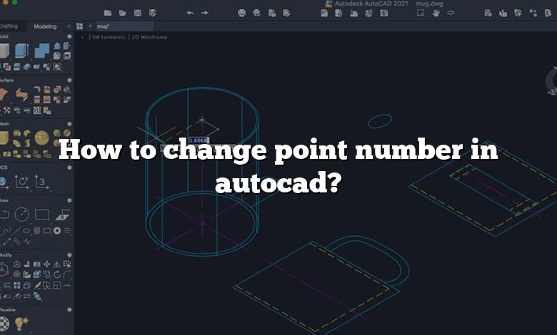 How to change point number in autocad?