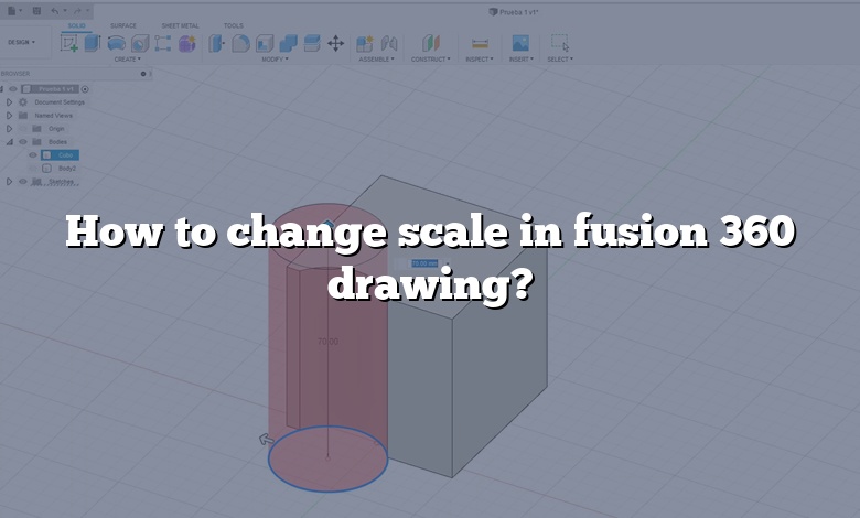 How to change scale in fusion 360 drawing?