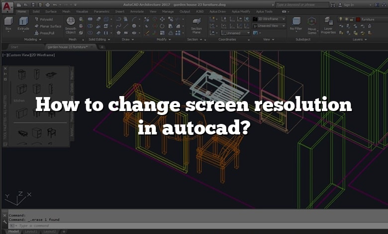 How to change screen resolution in autocad?