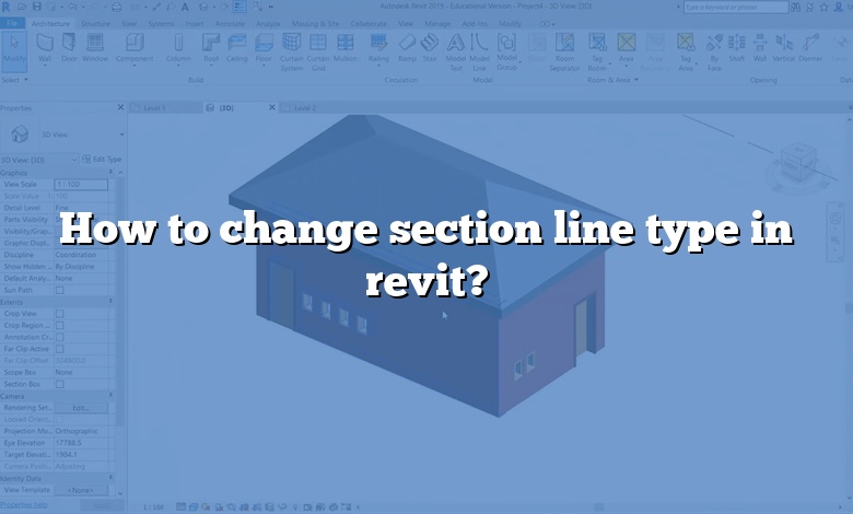 How to change section line type in revit?