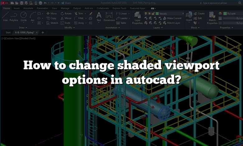 How to change shaded viewport options in autocad?