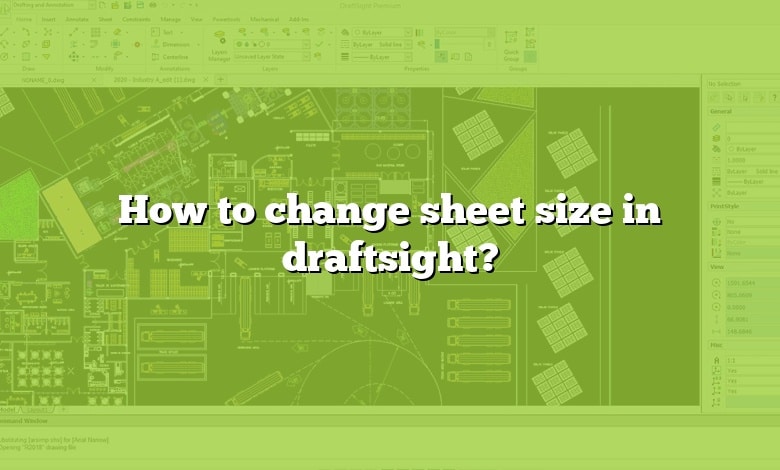 How to change sheet size in draftsight?