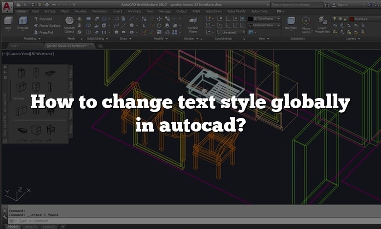 How to change text style globally in autocad?