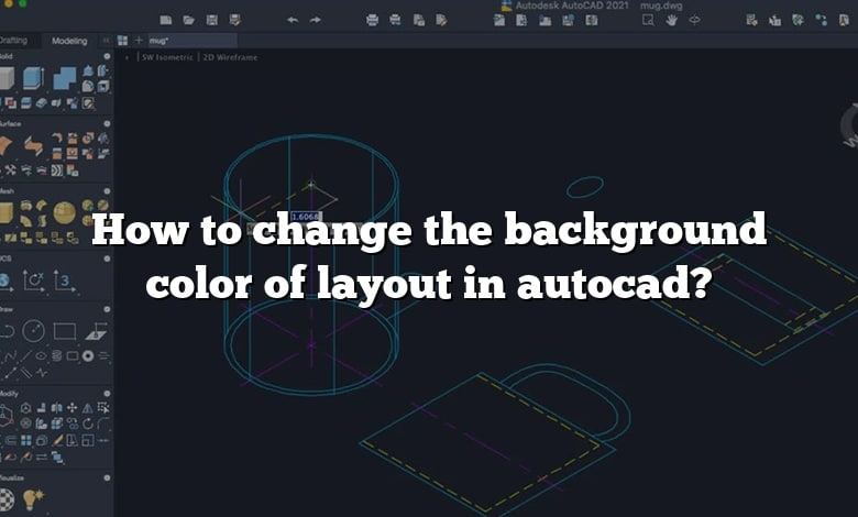 How to change the background color of layout in autocad?