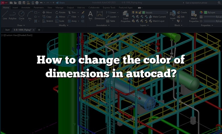 How to change the color of dimensions in autocad?