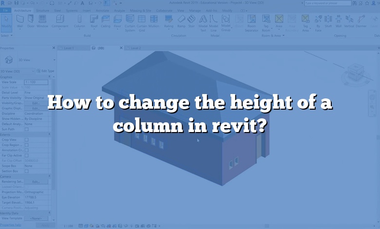 How to change the height of a column in revit?