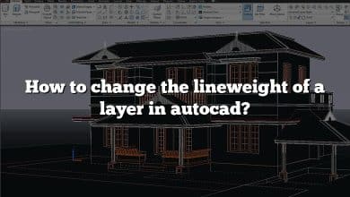 How to change the lineweight of a layer in autocad?