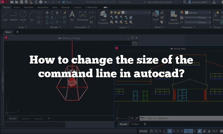How to change the size of the command line in autocad?