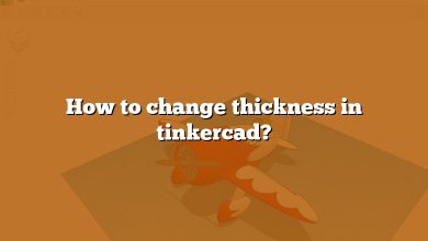 How to change thickness in tinkercad?