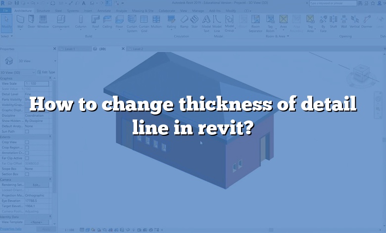 How to change thickness of detail line in revit?