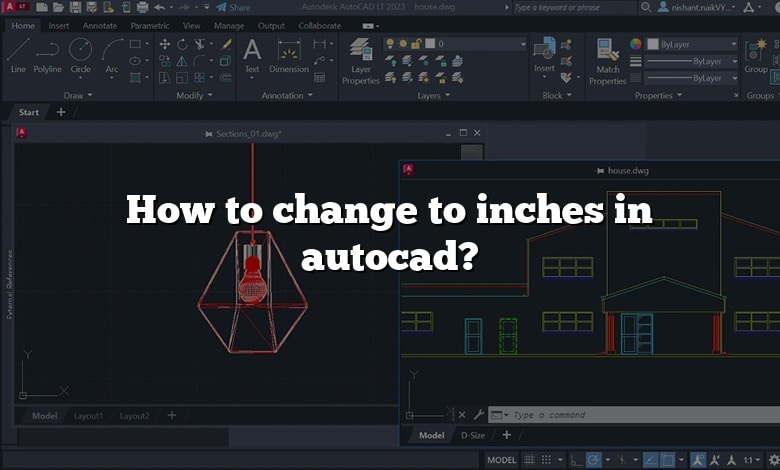 How to change to inches in autocad?