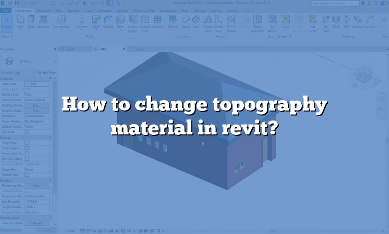 How to change topography material in revit?