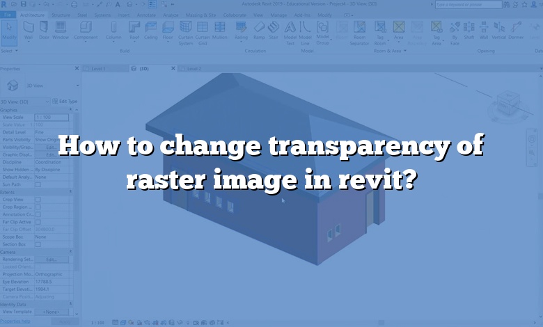 How to change transparency of raster image in revit?
