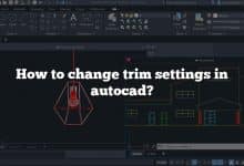 How to change trim settings in autocad?