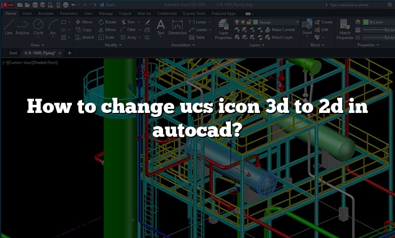 How to change ucs icon 3d to 2d in autocad?