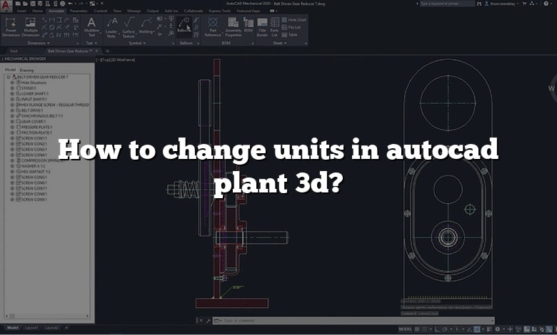 How to change units in autocad plant 3d?