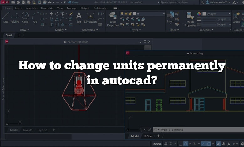 How to change units permanently in autocad?