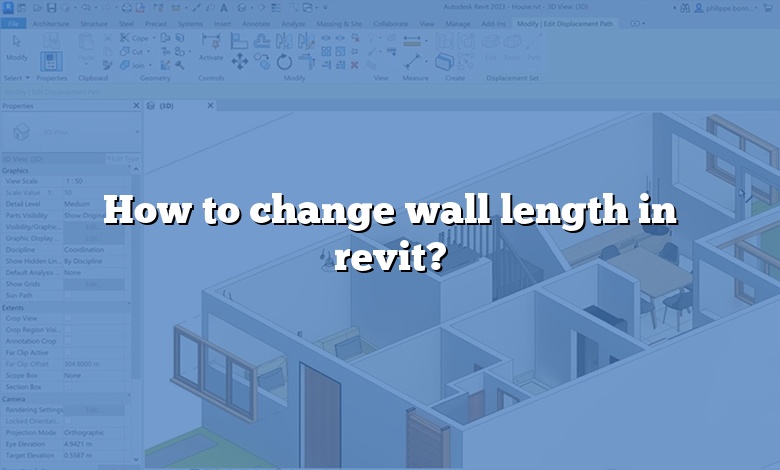 How to change wall length in revit?
