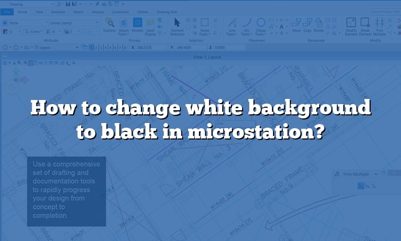 How to change white background to black in microstation?