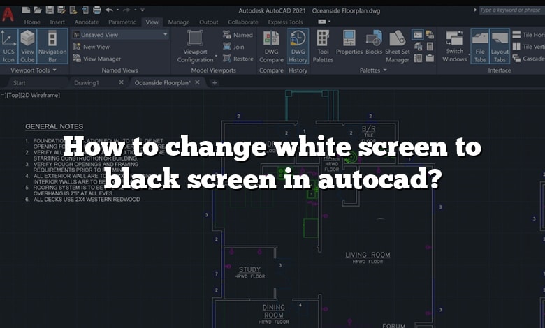 How to change white screen to black screen in autocad?