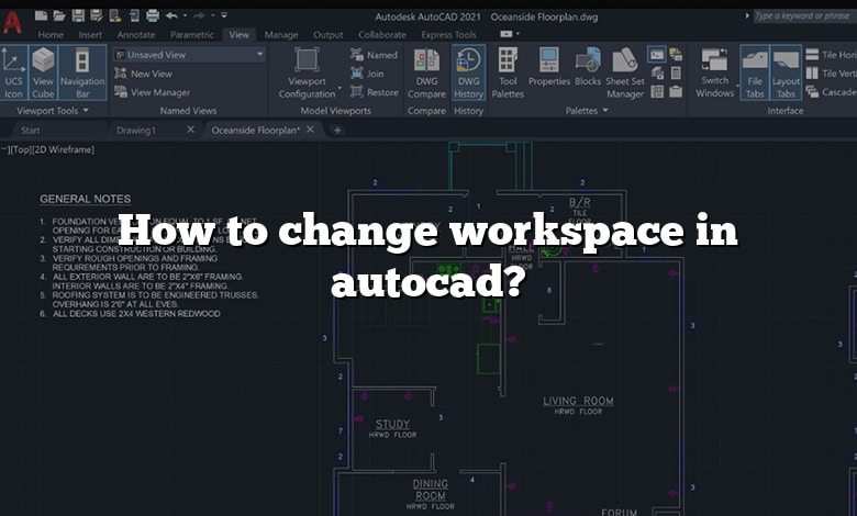 How to change workspace in autocad?