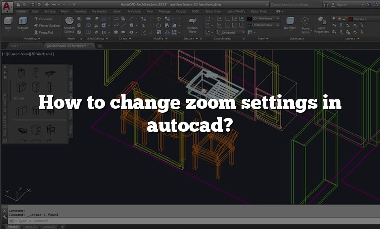 How to change zoom settings in autocad?