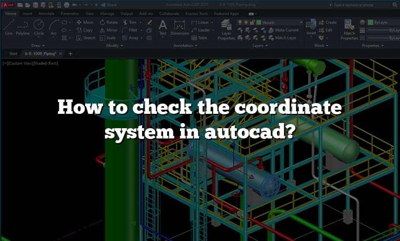 How to check the coordinate system in autocad?