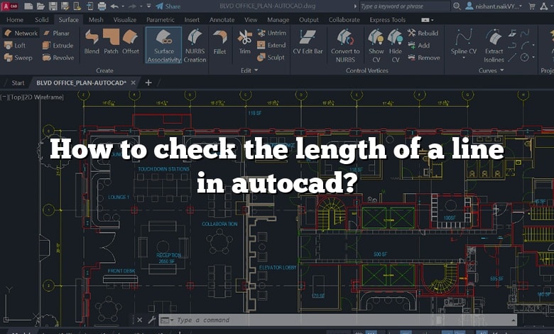 How to check the length of a line in autocad?