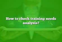 How to check training needs analysis?