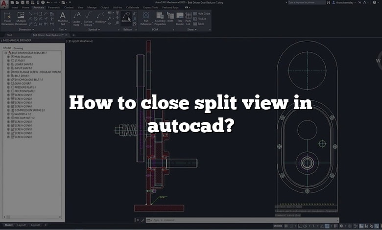 How to close split view in autocad?