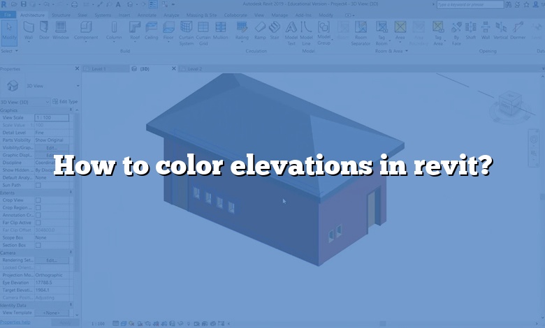 How to color elevations in revit?