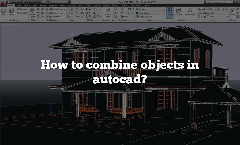 How to combine objects in autocad?