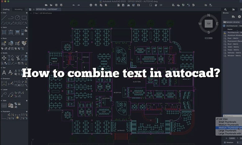 How to combine text in autocad?