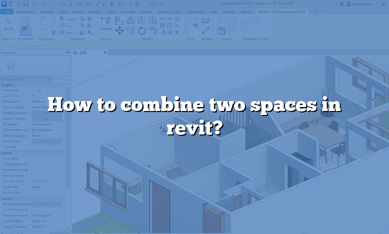 How to combine two spaces in revit?
