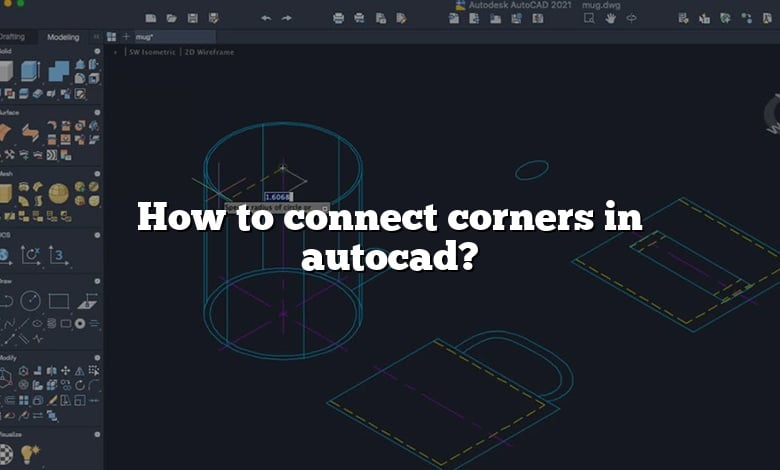 How to connect corners in autocad?