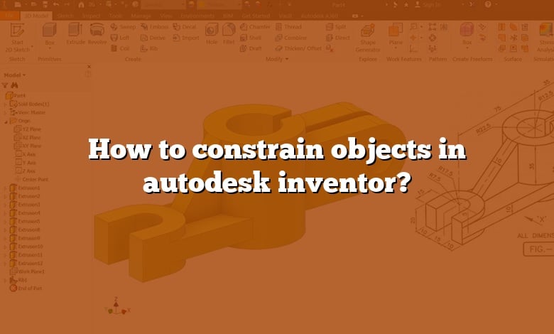 How to constrain objects in autodesk inventor?